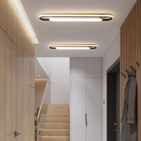 走廊過道燈現代簡約個性創意北歐入戶門廳吸頂燈玄關led長條燈