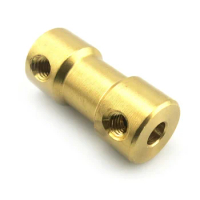 2/2.3/3/3.17/4/5/6mm Marine Brass Coupler with Screws Coupler Accessories Brass For RC Boat Car Robot Motor Shaft Boat Parts