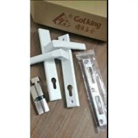 khoá cửa nhựa Golking màu trắng màu đen khoá tay gạt cửa nhựa lõi thép cửa nhôm hệ 4500, khoá cửa nh