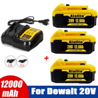 For Dewalt DCB200 20V 12000mAh Replacement Battery Compatible with For Dewalt 20V 18 v and 20 Vot Tools For Dewalt