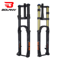 BOLANY MTB Thru Axle Boost Suspension Fork Mountain Bike Air Resilience Rebound Adjustment 110*15MM Travel 175MM For XC DH