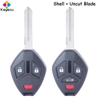KEYECU Remote Car Key Shell Case With Left Uncut Blade 2+1 3 3+1 4 Buttons Fob for Mitsubishi Eclipse Galant Endeavor 2006- 2011