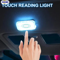 LEDTouch Light Car Interior Light Roof Ceiling Reading Lamp Mini WirelessUSB Charging Auto Door Foot Trunk Storage Box Night LED