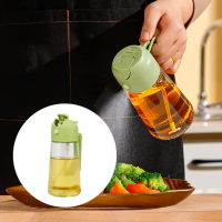 【一鍵切換】超控油噴倒兩用玻璃噴油瓶450ml(噴油壺 氣炸鍋 廚房 不沾鍋 霧化 定量 密封防漏 開合 減脂)