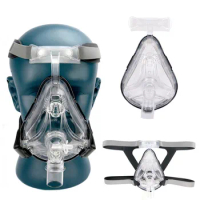 BMC Face Mask CPAP Auto CPAP BiPAP Mask With Free Headgear White S M L for Sleep Apnea OSAHS OSAS Snoring People
