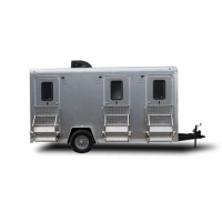 3 Station Prefab House Outdoor Camping Mobile Portable Toilets Rental Trailer And Shower Room Luxury Restroom Trailer