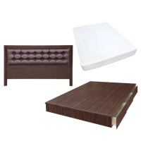 【顛覆設計】房間三件組 皮面床頭片+抽屜床+獨立筒(雙人5尺)