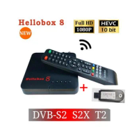 10pcs Hellobox 8 Satellite Receiver DVB-T2 Combo TV BOX Satellite TV Play Support Android/I0S Outdoor Play DVB S2