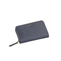 【BRAUN BUFFEL 德國小金牛】台灣總代理 波索 拉鍊零錢包-藍色(BF386-161-NY)