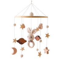 Baby Cloud Rattles Crib Mobiles Toys 0-12 Months Bell Musical  Newborn Bed Bell Toddler Rattles Carousel For Musical Toy Gift