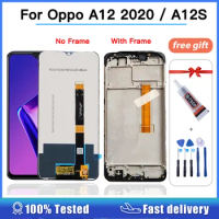 6.2 inch Black lcd For Oppo A12 2020 Global LCD Display Touch Screen Digitizer Assembly With Frame For Oppo A12s high qaulity