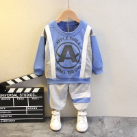 帥氣男童秋裝套裝新款1-3歲男寶寶洋氣嬰兒童秋季衛衣兩件套