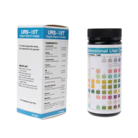 100 Strips URS-10T Urinalysis Reagent Strips 10 Parameters Urine Test Strip Leukocytes, Nitrite, Urobilinogen, Protein, pH