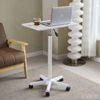 滑輪移動小桌子站立式工作臺可升降小型床邊桌筆記本電腦辦公書桌
