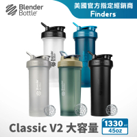【Blender Bottle】美國原裝Classic-V2大容量防漏搖搖杯45oz/1330ml(blenderbottle/運動水壺/搖搖杯)