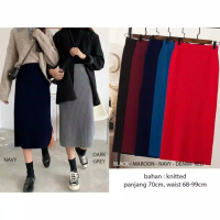 PROMO - RIB MIDI KNIT SKIRT (ROK RAJUT KOREA)