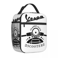 Vespa Logo 2 Thermal Insulated Lunch Bag School Reusable Lunch Container Cooler Thermal Lunch Box