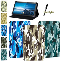 Flip Tablet Case for Lenovo Tab M10/Smart Tab (M8 8"/M8 LTE 8"/M10 10.1"/M10 LTE 10.1") Anti-Dust Camouflage Protective Case