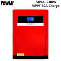 5KVA 5KW 220VAC Off Grid Tie Hybrid Solar Inverter 80A MPPT Solar Charge Controller can Work without Batterry VM-5KVA 5000W