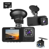Dash Cam Front and Rear Dashcam WiFi/APP Control Car Camera Dash Cam W/ 64G SD Card 2.5K Dash Cam Front + 1080P Rear Dash Camera