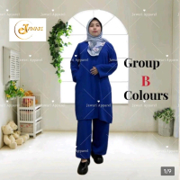 Jawari Suit Wawa Set Baju dan Seluar Muslimah CEY Ironless Group B