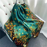 Luxury Designer Scarf 100 Pure Mulberry Silk Shawls with Hand Rolled Edge Bag Bandana Hijab 110CM