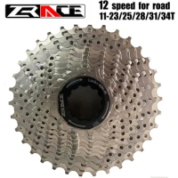 2024 NEW ZRACE 12S Road Bicycle Freewheel Cassette 12 Speed MTB Bike Cassette 11-30/32/34T,Compatible with Ultegra 105 ZR-RD-12S