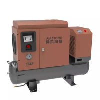 Airstone Singe Phase 7.5kw 10hp Rotary Screw Air Compressor 5-8bar 10bar 220V 60HZ 1PH With Air Dryer And Air Tank for USA
