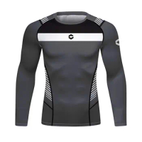 Men's Compression Sports Shirt Men Athletic Comfortable Long Sleeves Tshirt for Sports Workout（22423）