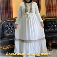 Gamis renda ruby