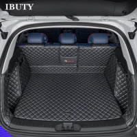 For BYD Atto 3 Yuan Plus 2022 2023 Accessories Car Trunk Mats Cargo Liner Leather Rear Tailbox Anti-dirty Protector Cover Pads