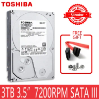 TOSHIBA 3TB HDD HD 7200RPM 3.5" 64MB 3000GB 3000G SATA3 Internal Hard Disk Drive for Desktop PC