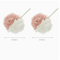 沐浴球泡澡球(雙色沐浴花(米粉色2)) 
