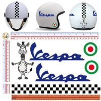 For 1Set Vespa Flag Italy Zebra Helmet Stickers Discounted Around The Image Italian Flag Helmet Tuning Pvc Cropped 6 Pcs.