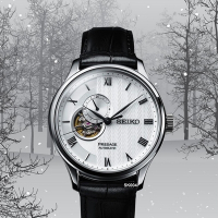 SEIKO精工 PRESAGE機械錶 日式庭園皮帶白面41.8㎜款 SK004(SSA379J1/4R39-00W0P)
