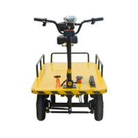 Customizable Logo Platform Wagon Hand Cart Beach Trolley Garden Warehouse Handling Tools Electric Cart with 4 wheels