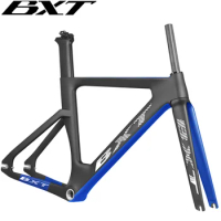 Full Carbon Track Frame road frames With Fork Seatpost Bicycle Race Bike Frame Fixed Gear BSA Track Bicycle Frame