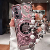 Sarung Telefon, Sarung untuk Realme C71 2025, Pendakap Magnetik Berkilauan, Kalis Kejutan, Sarung Bu