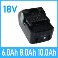 18V 6.0Ah/8.0Ah/10.0Ah Rechargeable for Hitachi 18V Battery Replacement Batteries for Hitachi Power Tools BSL1840 DSL18DSAL BSL
