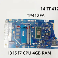 TP412FA For  ASUS VivoBook Flip 14 TP412F Laotop Mainboard With I3-8145U i5-8265U i7-8565U CPU 4GB RAM 100% Tested