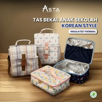 ASTA Homeware Tas Bekal Anak Sekolah Insulated Thermal - Premium Buckle & Bento Kids Lunch Bag Korea