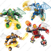 Ninja Building Blocks Mech Legends Classic Cartoon Kai Jay Cole Zane Character Model Bricks Super Armor Toys Sets Kids DIY Gifts