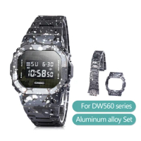 New DW5600 Modified Aluminum Alloy Set Watchband with Case For Casio DW-5600 DW5000 GW-B5600 GW-5000 Watch Strap Metal Bezel