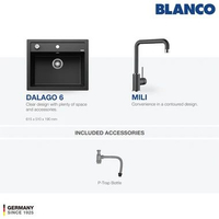 Kitchen Sink Bak Cuci Piring Granit 1 Lubang BLANCO Silgranit DALAGO 6 - Paket Kitchen Sink dan Kera