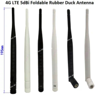 4G LTE Multiband Antenna 3G GSM GPRS NB-IOT Antenna 5dBi Foldable Rubber Duck Antenna RP-SMA Male Connector for Gateway Modem