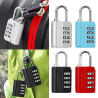 Zinc alloy 4 Digit Password Lock Portable Anti-theft Padlock Security Coded Lock Backpack Zipper Lock Travel