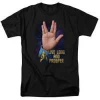 Star Trek 50 Years Anniversary Llap Spock Licensed Adult T-Shirt