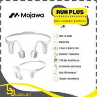 MOJAWA RUN PLUS - Bone Conduction Earphones IP68 Waterproof Swimming Built-in 32GB Storage Grey
