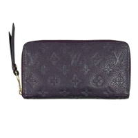 【二手名牌BRAND OFF】LOUIS VUITTON LV 路易威登 紫色 原花壓紋牛皮 ZIPPY ORGANIZER 拉鍊長夾 M60298