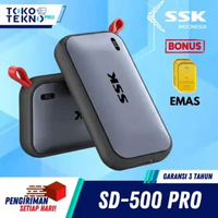 SSD Portable SSK SD500 / SD-500 PRO Storage Eksternal 2000 MB/S 500GB/1TB/2TB/4TB Free Emas 500GB - 